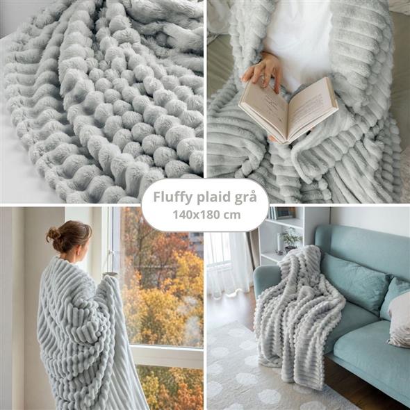 Fluffy plaid 140X180cm ‼️‼️MALUGIUK AATSAAT TALLIMANNGORNEQ 30.10.2026 AASASSAAMMATA - bemærk det skal først afhentes fredag den 30.10.2026‼️‼️