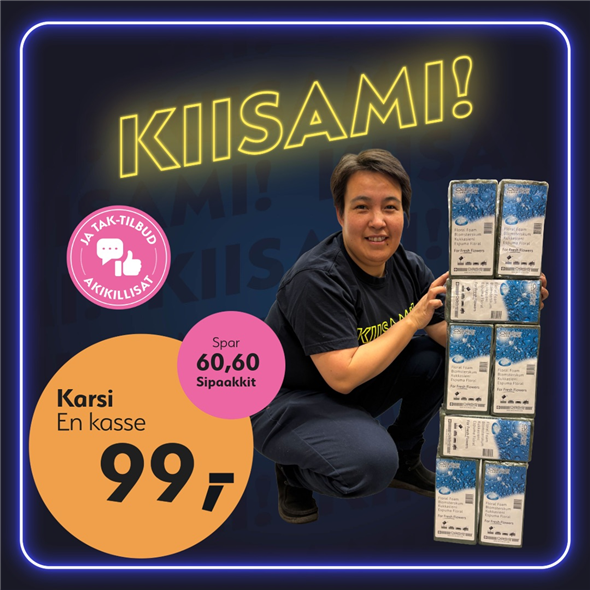 Oasis blok våd  ‼️‼️MALUGIUK AATSAAT TALLIMANNGORNEQ 30.10.2026 AASASSAAMMATA - bemærk det skal først afhentes fredag den 30.10.2026‼️‼️