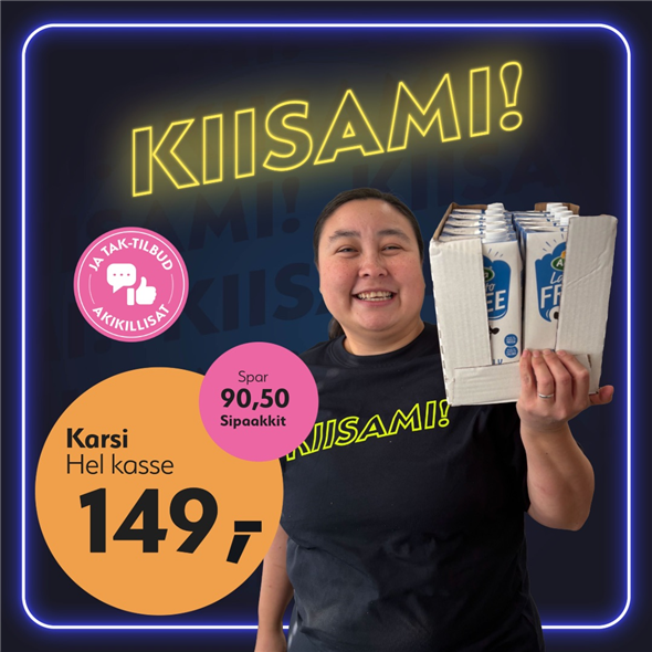 Laktosefri letmælk ‼️‼️MALUGIUK AATSAAT TALLIMANNGORNEQ 30.10.2026 AASASSAAMMATA - bemærk det skal først afhentes fredag den 30.10.2026‼️‼️