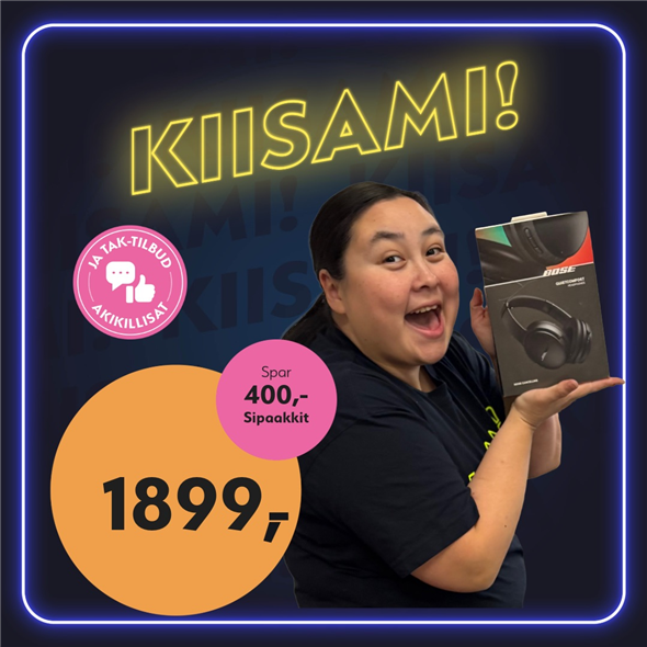 Bose qc over-ear sort ‼️‼️MALUGIUK AATSAAT TALLIMANNGORNEQ 30.10.2026 AASASSAAMMATA - bemærk det skal først afhentes fredag den 30.10.2026‼️‼️
