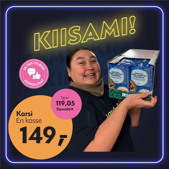 Coop grødris 1kg ‼️‼️MALUGIUK AATSAAT TALLIMANNGORNEQ 30.10.2026 AASASSAAMMATA - bemærk det skal først afhentes fredag den 30.10.2026‼️‼️