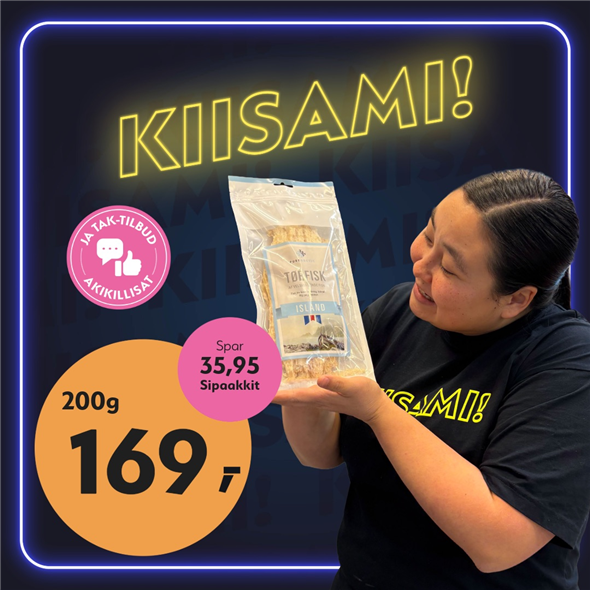 Tørfisk i pose 200gr  ‼️‼️MALUGIUK AATSAAT TALLIMANNGORNEQ 30.10.2026 AASASSAAMMATA - bemærk det skal først afhentes fredag den 30.10.2026‼️‼️