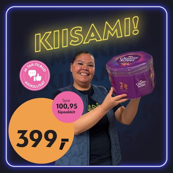 Quality street karamel 2,5 kg ‼️‼️MALUGIUK AATSAAT TALLIMANNGORNEQ 30.10.2026 AASASSAAMMATA - bemærk det skal først afhentes fredag den 30.10.2026‼️‼️