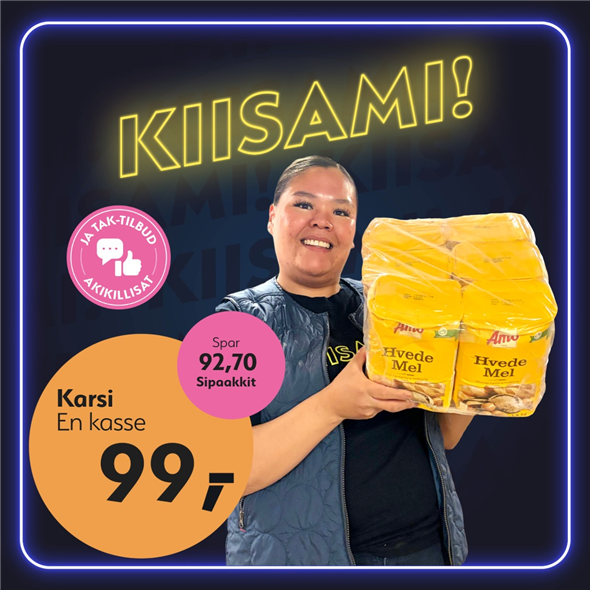 Amo hvedmel ‼️‼️MALUGIUK AATSAAT TALLIMANNGORNEQ 30.10.2026 AASASSAAMMATA - bemærk det skal først afhentes fredag den 30.10.2026‼️‼️