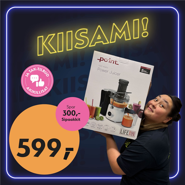 Point juicer ‼️‼️MALUGIUK AATSAAT TALLIMANNGORNEQ 30.10.2026 AASASSAAMMATA - bemærk det skal først afhentes fredag den 30.10.2026‼️‼️