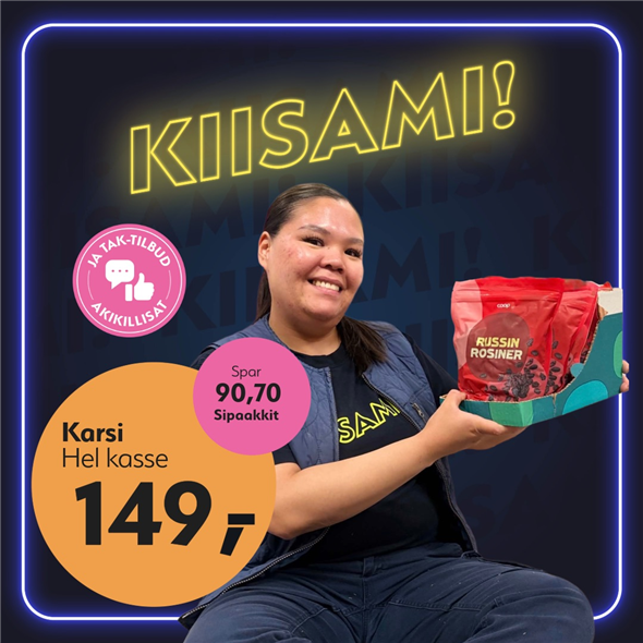 Coop rosiner 500gr karsi ‼️‼️MALUGIUK AATSAAT TALLIMANNGORNEQ 30.10.2026 AASASSAAMMATA - bemærk det skal først afhentes fredag den 30.10.2026‼️‼️