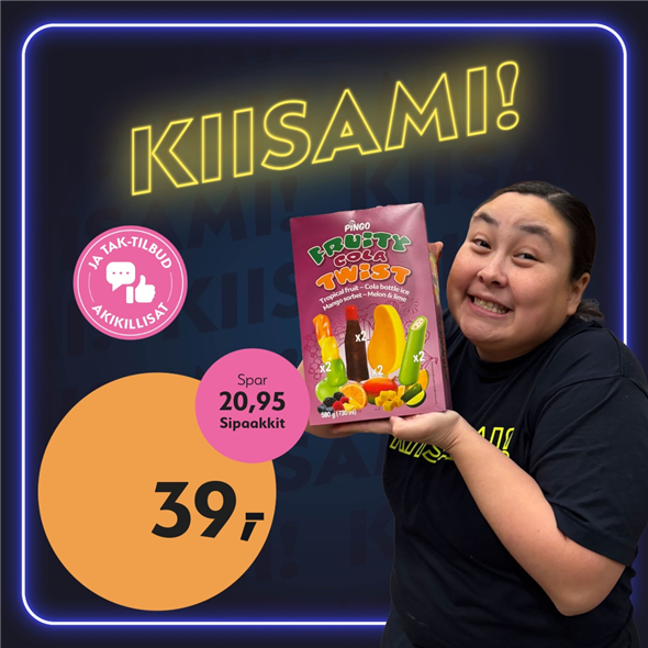 Pingo fruity cola twist 730ml ‼️‼️MALUGIUK AATSAAT TALLIMANNGORNEQ 30.10.2026 AASASSAAMMATA - bemærk det skal først afhentes fredag den 30.10.2026‼️‼️