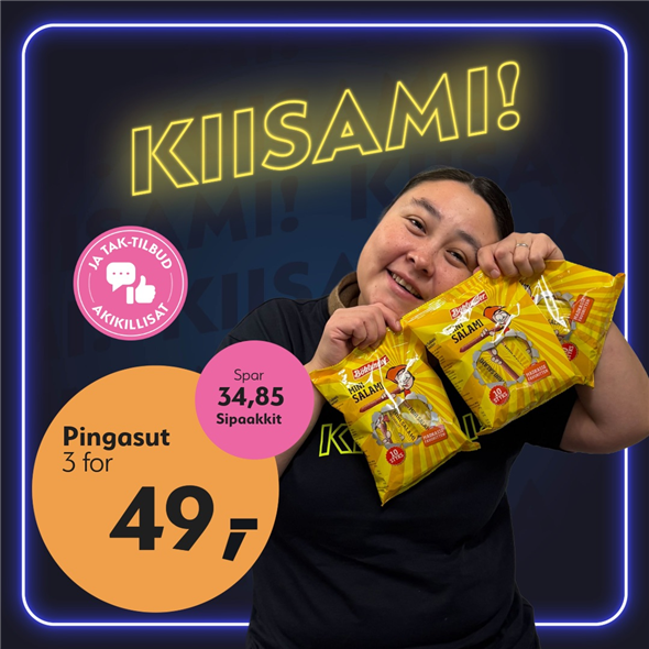 Mini salami 100g ‼️‼️MALUGIUK AATSAAT TALLIMANNGORNEQ 30.10.2026 AASASSAAMMATA - bemærk det skal først afhentes fredag den 30.10.2026‼️‼️