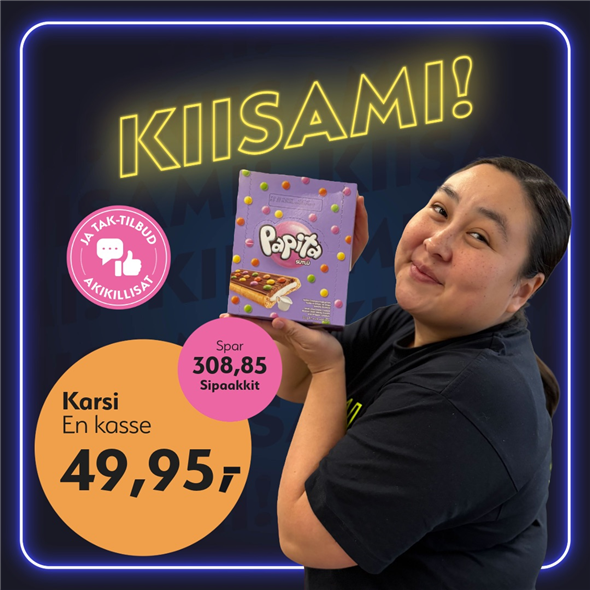 Papita milky 24x33g ‼️‼️MALUGIUK AATSAAT TALLIMANNGORNEQ 30.10.2026 AASASSAAMMATA - bemærk det skal først afhentes fredag den 30.10.2026‼️‼️